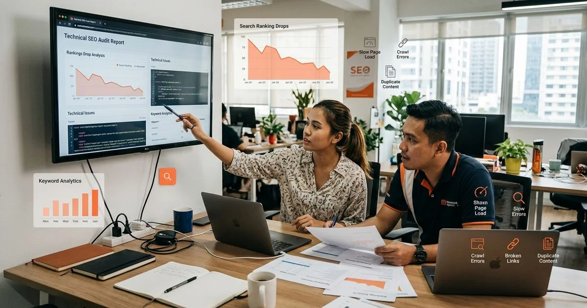 Common technical SEO issues that drop rankings