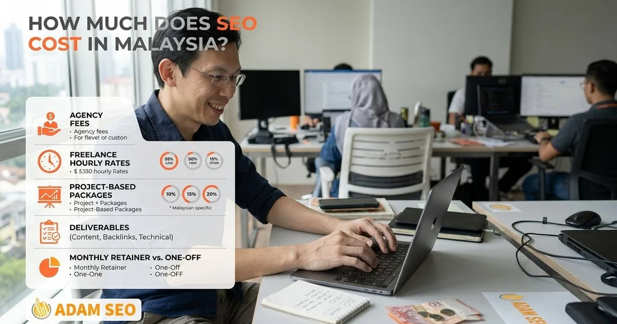 SEO pricing in Malaysia shown as retainer ranges and package tiers