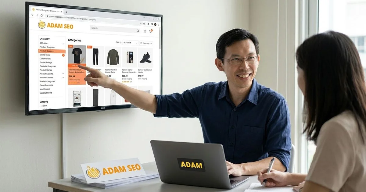 Product and category page optimisation for online stores