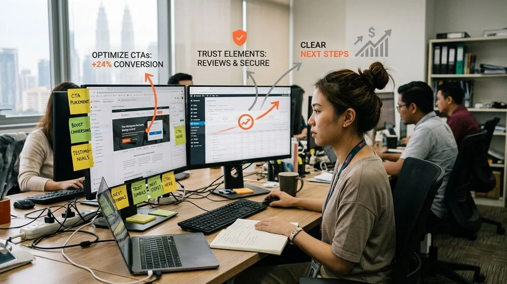 CTA placement and trust elements that lift conversions