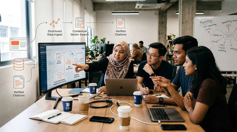 How AI engines retrieve and generate answers from trusted sources