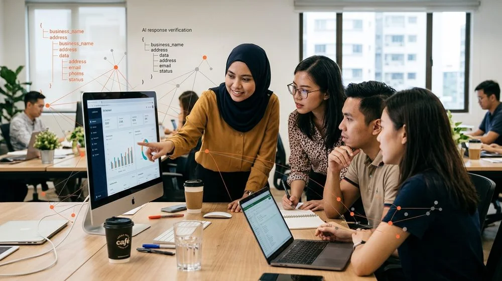 How large language models use structured data