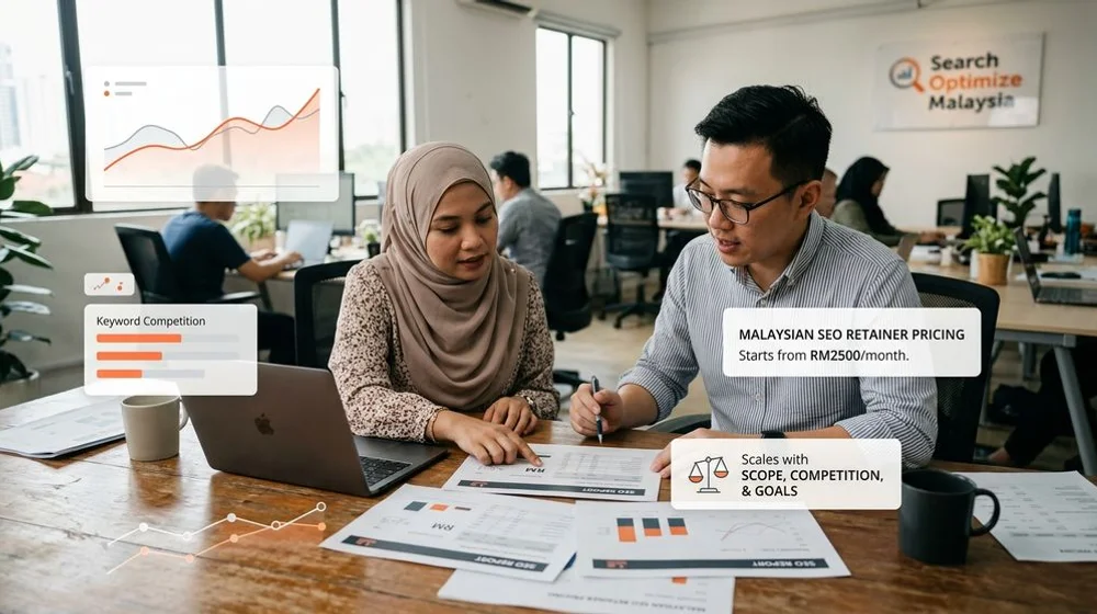 SEO retainer pricing in Malaysia starting from RM2,500 per month